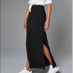 Abercrombie and Fitch Black Slit Maxi Skirt